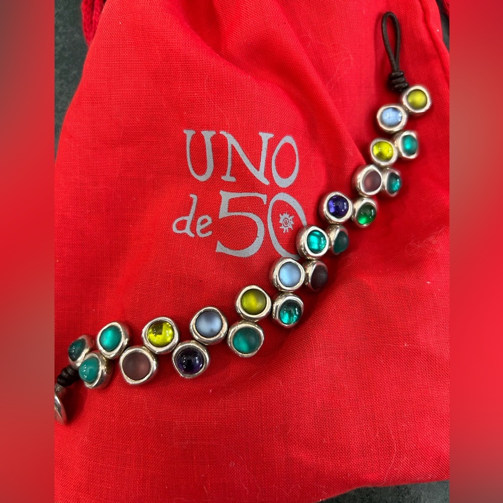 UNO de 50 Californication Multi-colored Murano Glass Bracelet - Picture 2 of 9